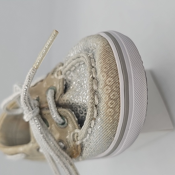 Sperry Top-Sider Bahama Crib Sz 2M Slip-on Silver Circle Print - Picture 13 of 13